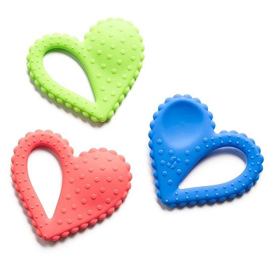 Special Supplies Teether Heart Spoon Oral Motor Therapy Tools, Textured Stimulation and Sensory Input Treatment for Babies and Toddlers, BPA Free Silicone, Dual Use Spoon Plus Teether