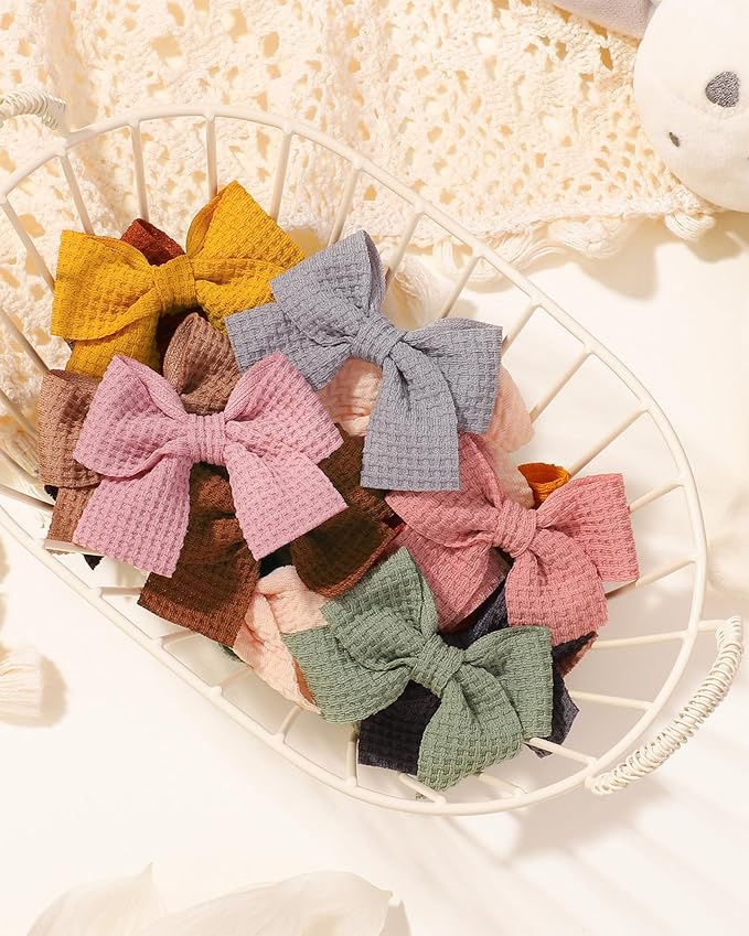 Jollybows 20pcs Baby Hair Clips Girls Bows 2" Mini Alligator Clip Toddler Pigtail Bow Fine Hair Clip