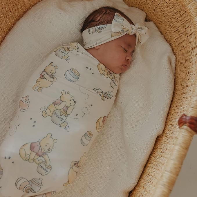 Copper Pearl Baby Stretchy Soft Knit Headband Bow Hunny