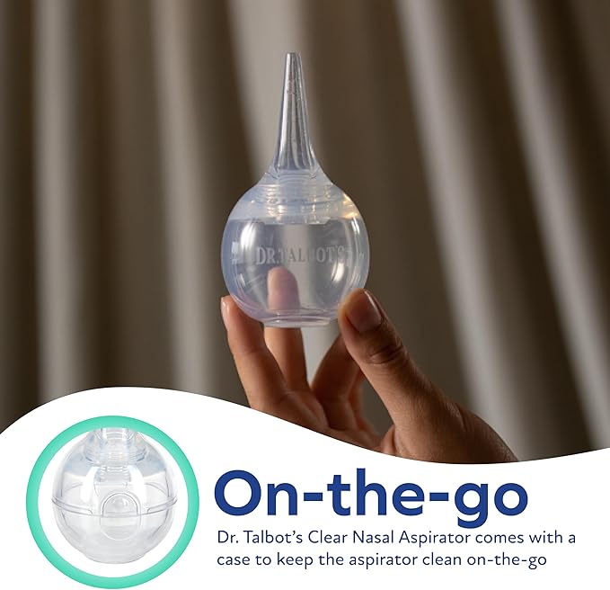 Dr. Talbot's Nasal Aspirator for Babies - Silicone - Includes Storage Case - Clear,(Pack of 2)