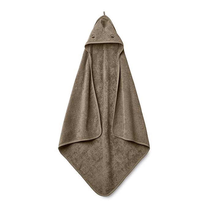 Hooded Baby Towels - 100% Organic Cotton Baby Bath Towels for Baby Boy, 32" x 32" Super-Soft and Absorbent Baby Towels for Newborn (Dino - Green Moss)