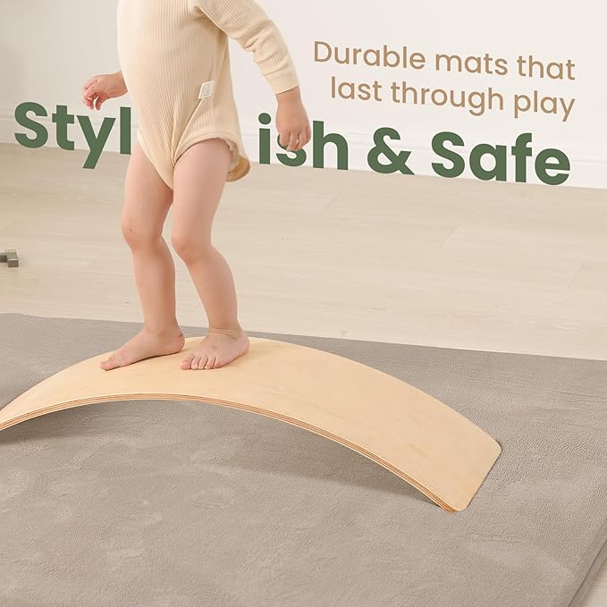 Huloo Sleep Baby Play Mat for Floor,Extra Large 71"×79" Playpen Mat for Toddler,Infant,Kids,1.3" Thick Non-Slip Nursery Rug,Water Repellent Soft Padded Activity Mats for Tummy Time, Crawling,Playroom(Beige)