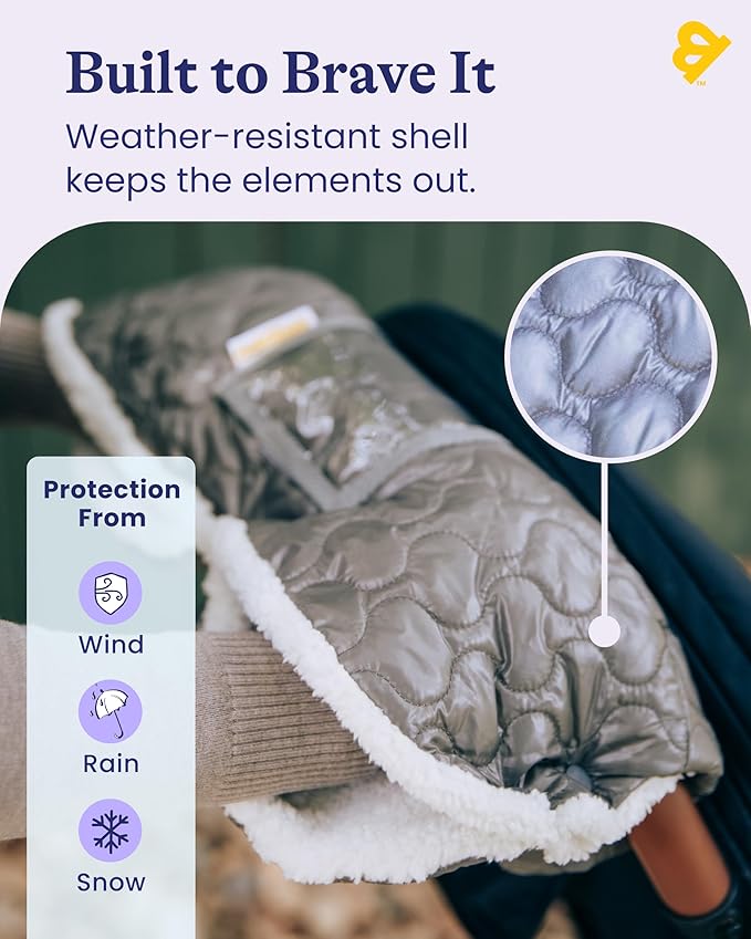 GoldBug Stroller Muff - Baby Essentials for Fall & Winter - Warm Mitten Stroller Accessory