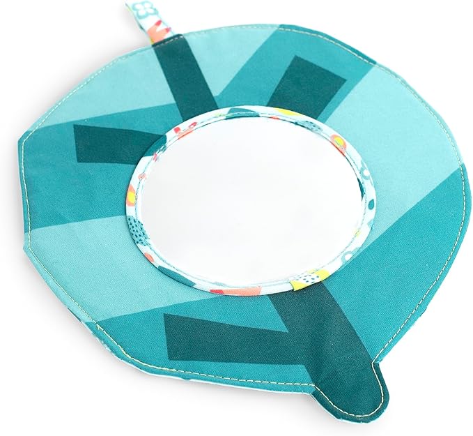 Miniland Feel to Learn Leaf Mirror for Small Children with Contrast Colors and crinkly Paper Inside