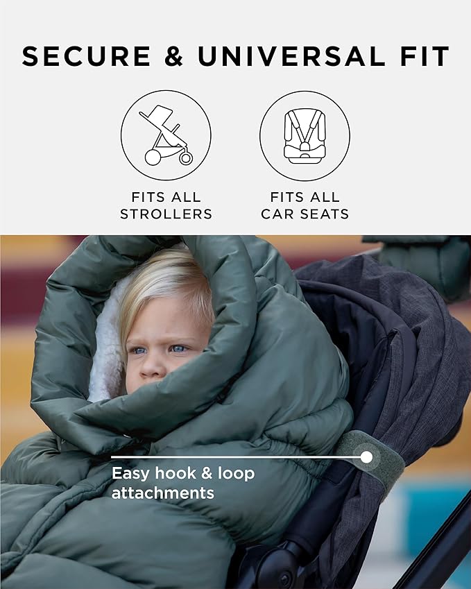 7AM Enfant Stroller Blanket 212 - Adjustable Baby Car Seat Zipped Blanket for Babies Winter, Unisex Multi Purpose Fleece Lined Warm Hooded Toddler Footmuff Water Repellent | (6M - 4T)