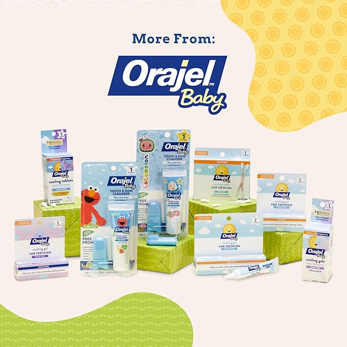 Orajel Baby Cooling Tablets for Teething with Vitamin D, 100 Quick Dissolve Tablets,White