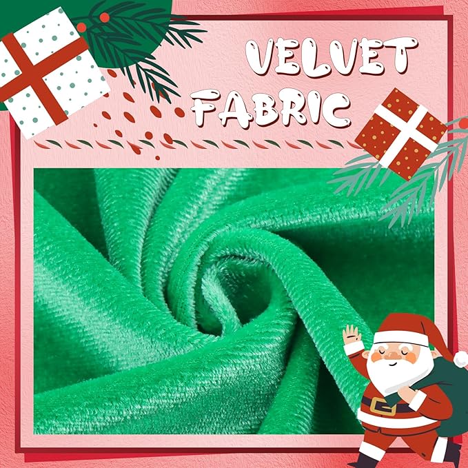 YanJie Christmas Headbands Girls Red Hair Bow Green Velvet Bows Toddler Newborn Bows Nylon Hairbands Infant Hair Accessories Christmas Gifts