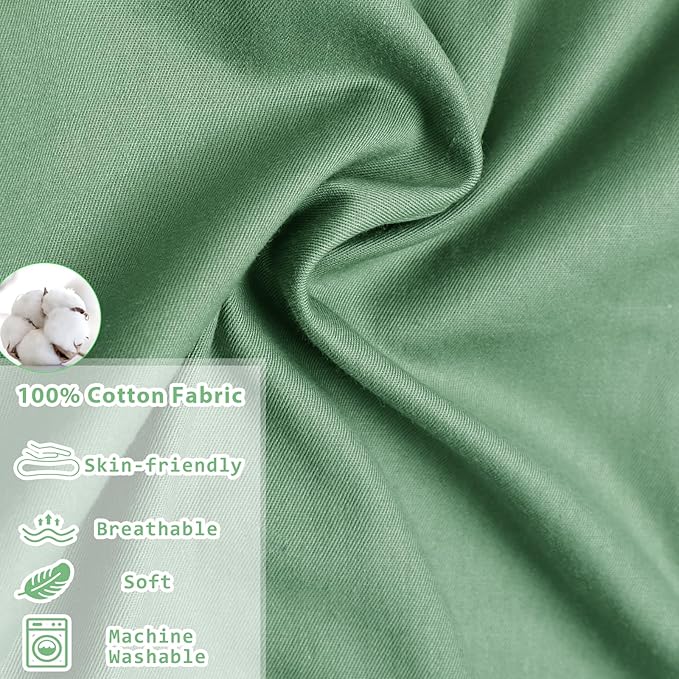 Hooyax Baby Lounger Cover Only, 100% Cotton Newborn Nest Cover, Soft Portable Baby Nest Replacement Cover for Boys Girls, Breathable Infant Lounger Covers, Baby Essential (Green)