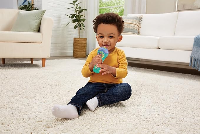 VTech Baby Sing Songs Microphone, Interactive Microphone Toy with 4 Buttons for Animals, Sounds & Numbers, Flashing Lights & Music, Music Toy for Babies 12, 18, 24 Months +, English Version