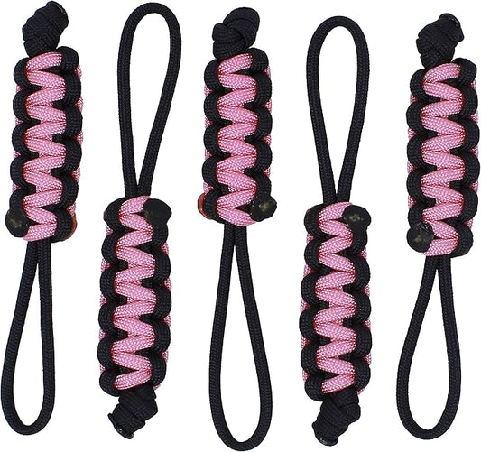 BubbasGarageTv - Large Heavy Duty Paracord Zipper Pulls (Rose Pink)