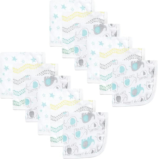 Luvable Friends Unisex Baby Muslin Washcloths