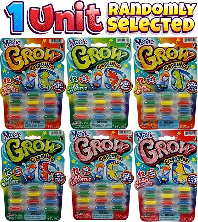 JA-RU Magic Grow, 18 Capsules, Sea Animals, 1-Pack