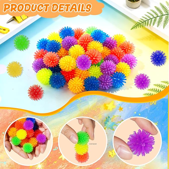 Bbiamsleep 78 Pcs Sensory Bin Filler Sensory Bin Items Fine Motor Skills Include Colorful Hedge Balls Tweezers Scissors Clips Sorting Cup for Sorting Counting Training