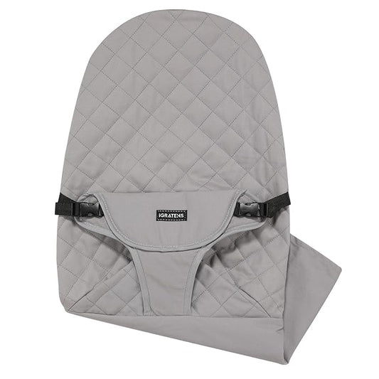 iGRATENS Fabric Seat for Bouncer - Cover for Baby Bjorn Bouncer Balance Soft & Bliss, 100% Cotton, Skin -Friendly, Machine Washable, Light Grey