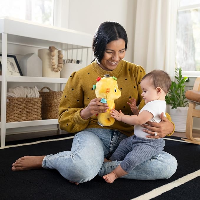 Baby Einstein Sea Dreams Seahorse Plush Soother Toy, with Music and Lights, Ages 0 Months and Up, Yellow