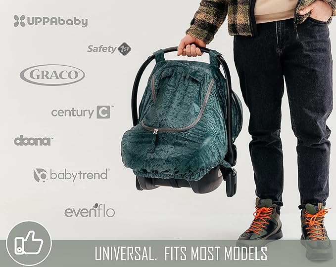 Universal Fit Car Seat Covers for Babies by SA ACCESSORIES – Waterproof Infant and Baby Car Seat Cover with Storage Bag - Carseat Canopy for Boys and Girls – Green Snake