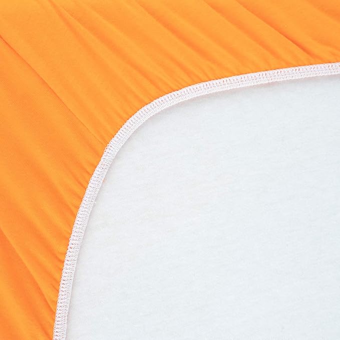SheetWorld Baby Fitted Bassinet Sheet Fits Maxi COSI 20 x 32 inches, 100% Cotton Jersey Hypoallergenic Sheet, Unisex Boy Girl, Solid Orange, Made in USA
