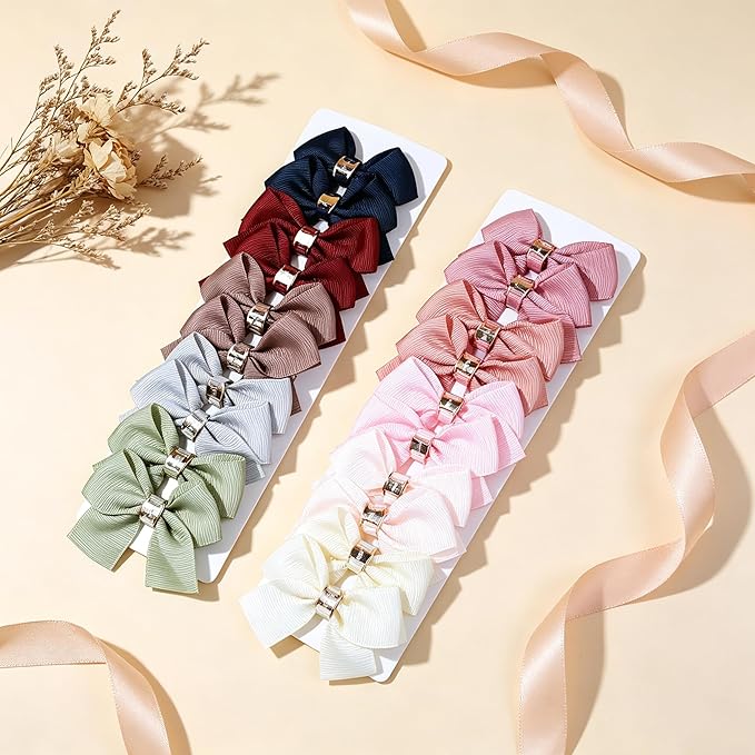 20PCS Baby Girl Dog Gift Wrap Hair Bow Clips Barrettes Grosgrain Ribbon Bow Hair Clips with Metal Clasp Accessories Accessories Alligator Clip for Little Girls Toddler Kids Teens