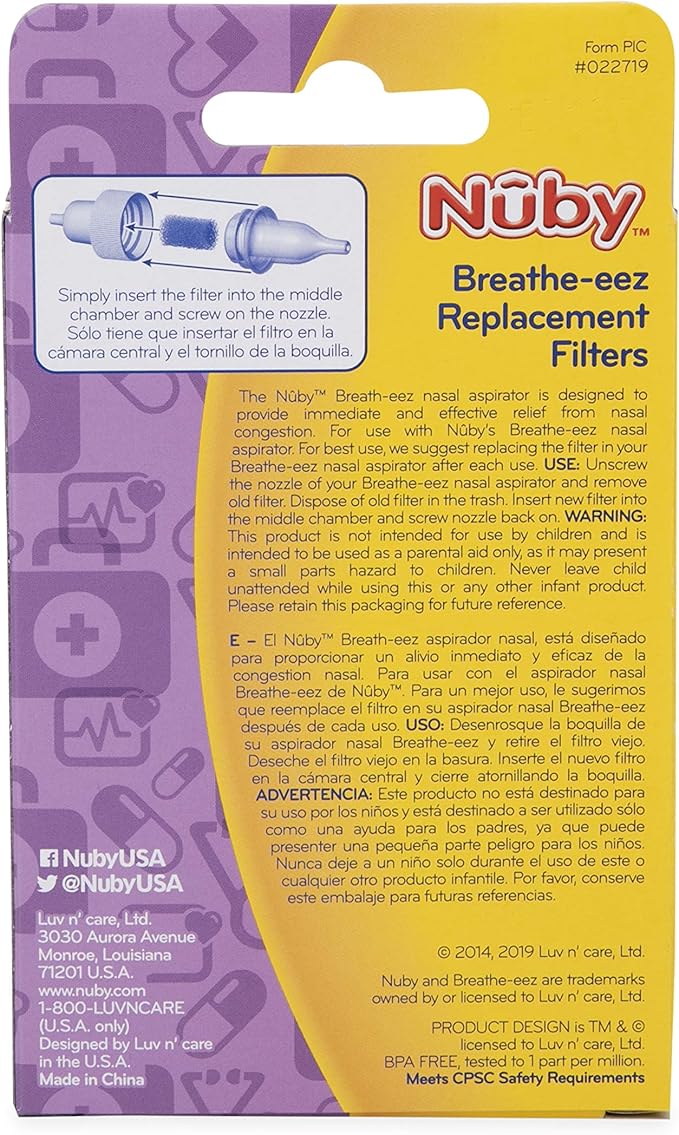 Nuby Breathe-EEZ Replacement Filters, 24 Count