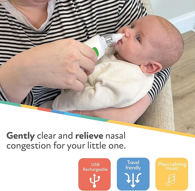 Dr. Talbot's Electric Nasal Aspirator for Babies - with Hygienic Travel Case - Ear Wax Removal Tool and Nose Cleaner