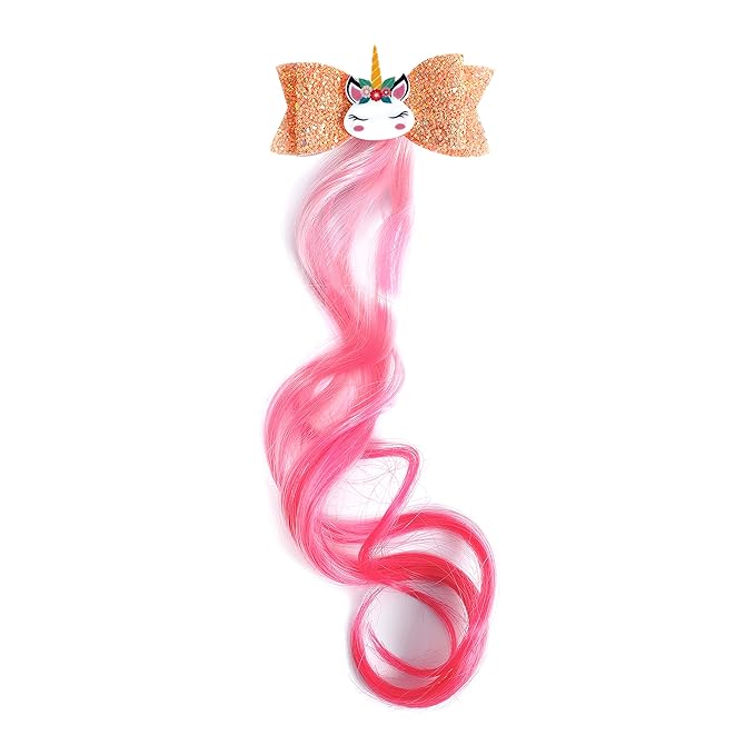 5- Colored Hair Clips For Girls Hair Extensions For Kids