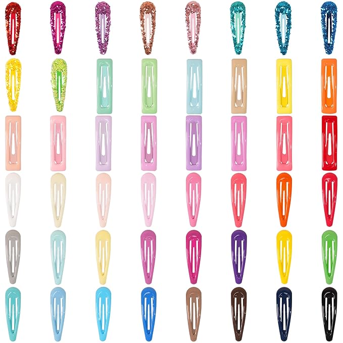 CÉLLOT 96 Pieces 2 Inch Snap Hair Clips No Slip Metal Hair Clip Barrettes for Girls Toddlers Kids Women