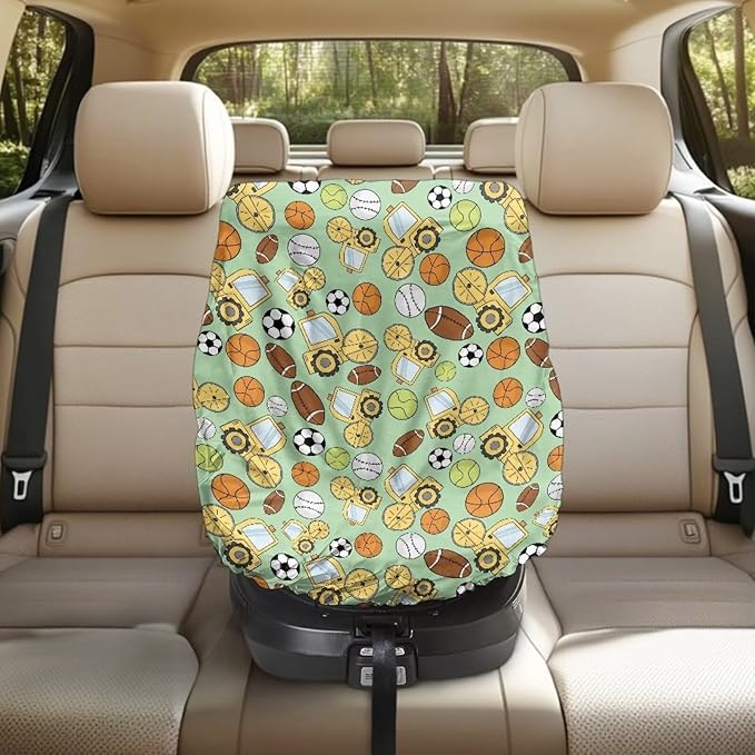 XYZCANDO Football Car Seat Sun Cover for Baby Fashion Car Seat Covers for Babies Boy Breathable Car Seat Sun Protection Portable Baby Car Seat Sun Shade Cover for Summer Gift for Birthday