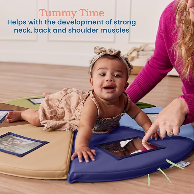 ECR4Kids SoftZone Picture Me Play Mat, Activity Mat, Earthtone