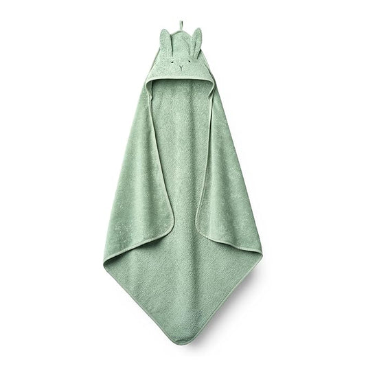 Hooded Baby Towel - 100% Cotton Baby Bath Towels – Baby Towels, Baby Bath Towels for Baby Boy, 32" x 32" Super-Soft and Absorbent Baby Towels for Newborn (Rabbit Roman Green)