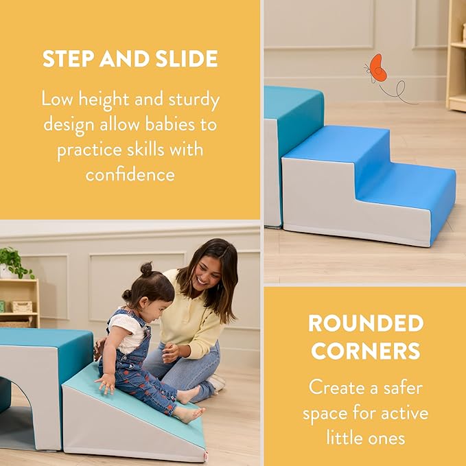 Step 'n' Slide Tunnel Climber, Indoor Playset, Contemporary, 3-Piece