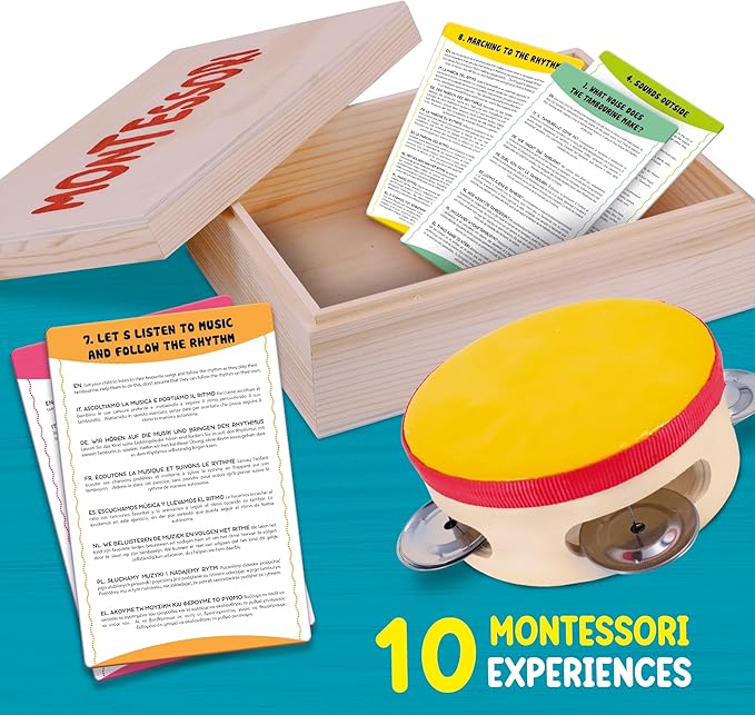 Lisciani Montessori Box: Hearing Sensory Listening Kit for Children Aged 3 and Above - Discovery of Sounds - Hearing Awakening - Educational Game - Awakening of Senses
