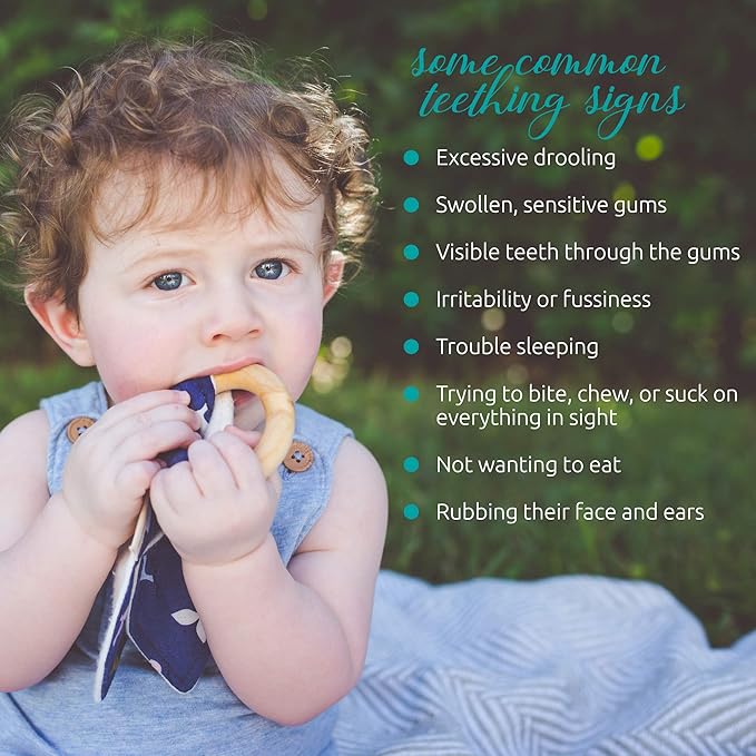 Certified Organic Teething Oil - Ease Teething Discomfort & Sore Gums Quickly & Effectively - Natural Vegan Botanical Ingredients - 2 oz Bottle with Glass Dropper - Baby Teething Relief