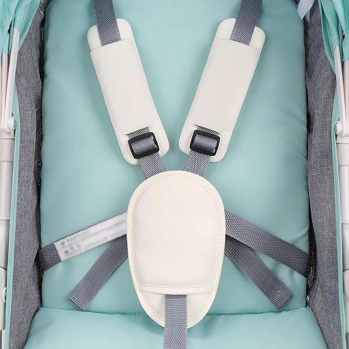 Accmor Car Seat Strap Pads Set for Baby Toddler Kids, Car Seat Strap Covers with Hip Support, Super Soft Seat Belt Covers Fits for All Car Seats, Pushchair, High Chair, Stroller
