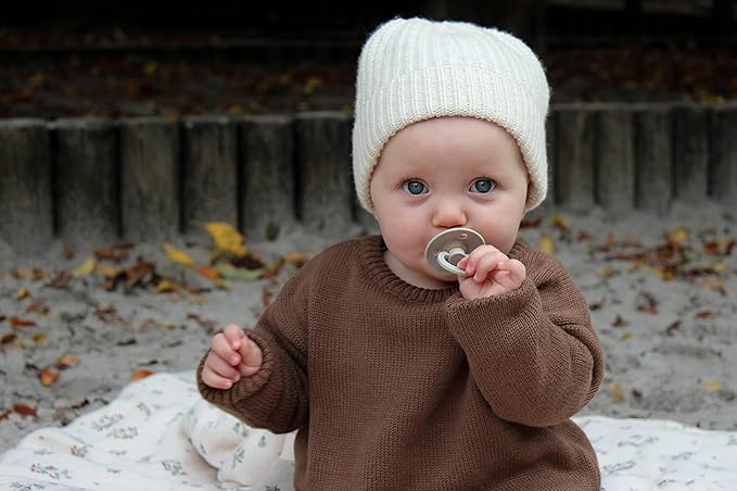 Bibs Pacifiers Color Collection, Set of 2 BPA-Free Latex Pacifiers Made in Europe, Round Nipple Baby Pacifier.