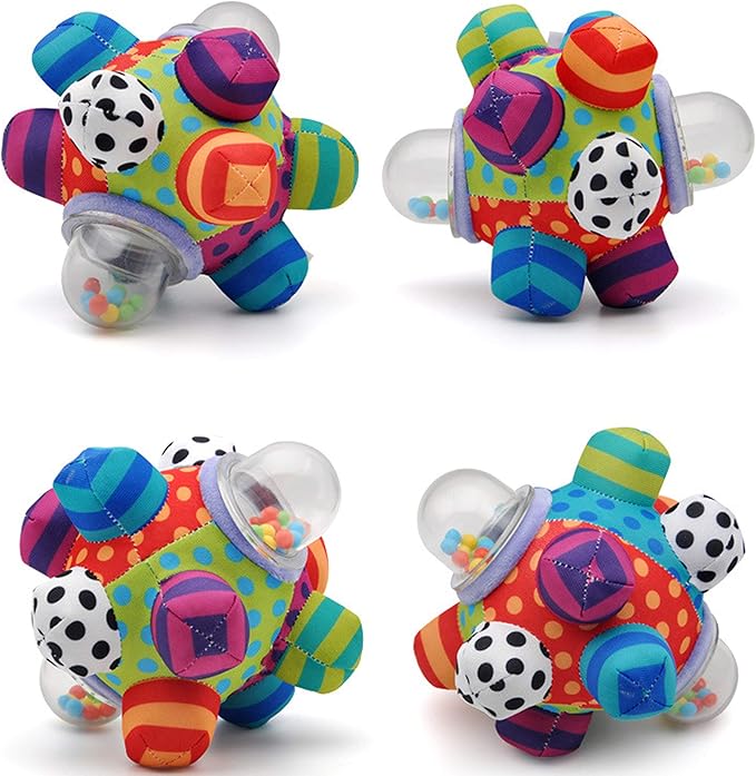 Developmental Bumpy Ball Toy, Newborn Baby Infant Toys 0-3 Months, Help Develop Motor Skills and Brain Nerves, Sensory Baby Toys 3-6 4 5 6 7 8 9 10 11 12 Months 6.7"
