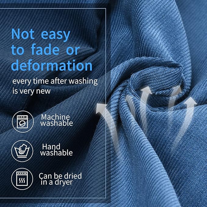 Corduroy Baby Lounger Cover for Dockatot Deluxe + | 100% Cotton Hypoallergenic Newborn Premium Quality Spare Cover(Cover Only) (Blue)