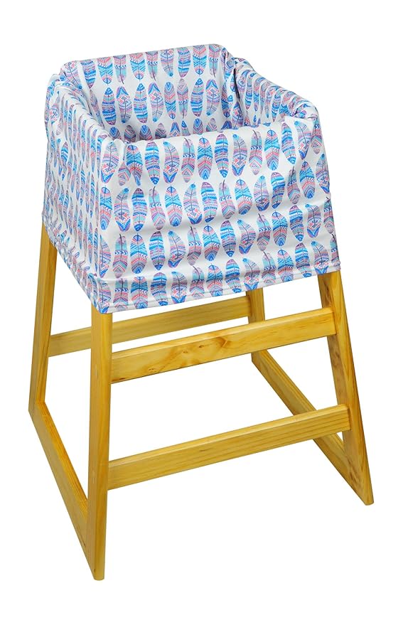 Baby Car Seat & Nursing Cover & Drawstring Carry Bag in Cute Feather Design Shower Gift Breathable Stretchy Universal 4 in 1 Multi-Use Infant Carseat Canopy Covers Shopping Cart High Chair Stroller