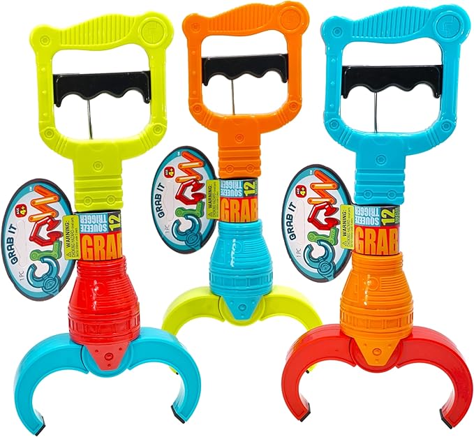 JA-RU Grab It Claw Grabber Toy (12 Pack) – 12 Inch Robot Claw Grabber Pickup Tool for Kids, Hand Eye Coordination Toys, Robot Party Favors, Birthday Gifts & Classroom Prizes. 5617-12s
