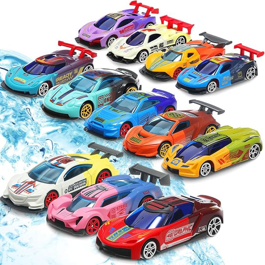 Soulchen 12 Pcs Color Changing Cars Water Activated Bath Toys Vehicles in Water Fillers Sensory Toys Theme Party Giveaways Goodies Funny Gift for Ages 4-8 Boys Girls Toddlers