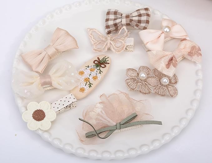 10 PCS Baby Girls Hair Clips Set Hair Barrettes Accessory for Babies Infant Toddlers Kids Baby Hair Clips
