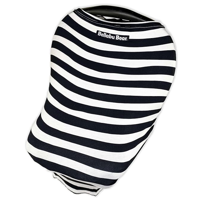 Bamboo 2 in 1 Car Seat & Nursing Cover Stripes