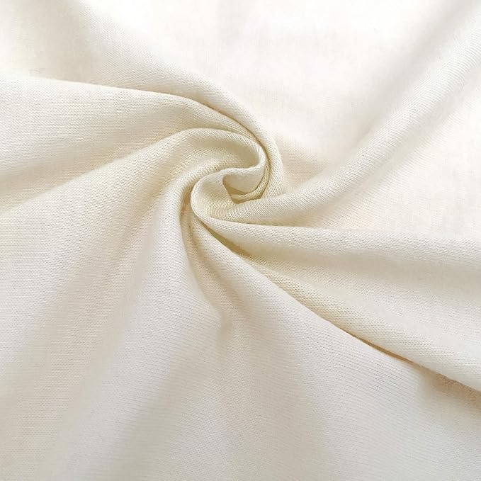 American Baby Company 2 Pack 100% Natural Cotton Fitted Pack and Play Sheets 39" x 27" - Soft & Breathable Pack N Play Sheets for Playard & Mini Crib Mattress, Cream, for Boys & Girls