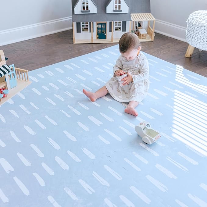 Little Landings Baby Play Mat for Floor - Shoreline (6x6ft) - Premium EVA Foam Play Mat for Babies & Toddlers (Ages 0-5+) Non-Toxic Playmat for Tummy Time, Crawling & Playroom - Stylish & Comfortable