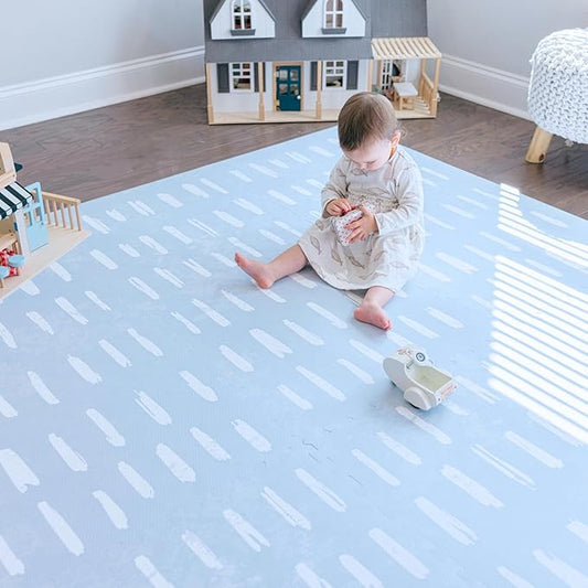 Little Landings Baby Play Mat for Floor - Shoreline (6x6ft) - Premium EVA Foam Play Mat for Babies & Toddlers (Ages 0-5+) Non-Toxic Playmat for Tummy Time, Crawling & Playroom - Stylish & Comfortable