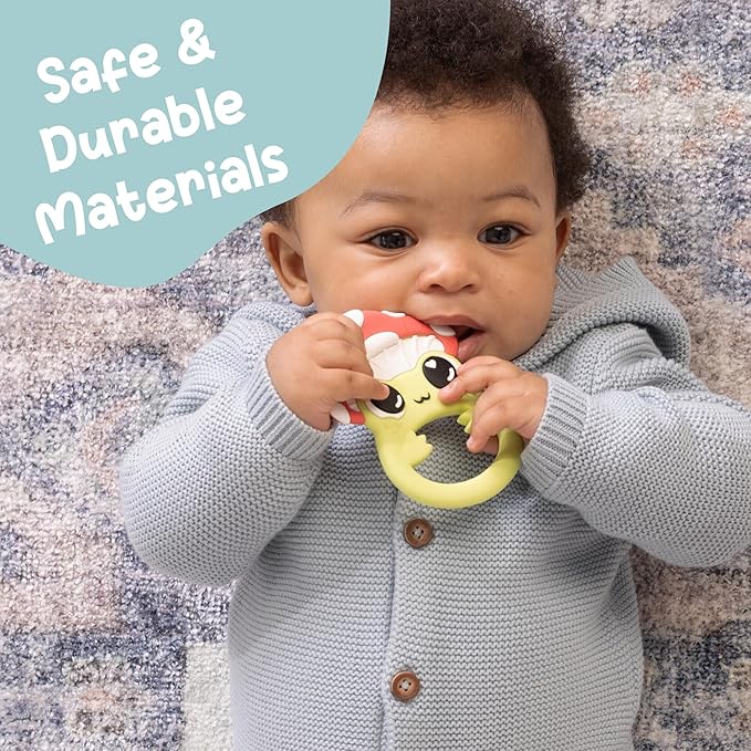 Lamaze Finlee the Frog Teething Toy - Soft Silicone Teether for Baby - Developmental and Sensory Toys with Bright Colors and Unique Textures - Ages 3 Months and Up