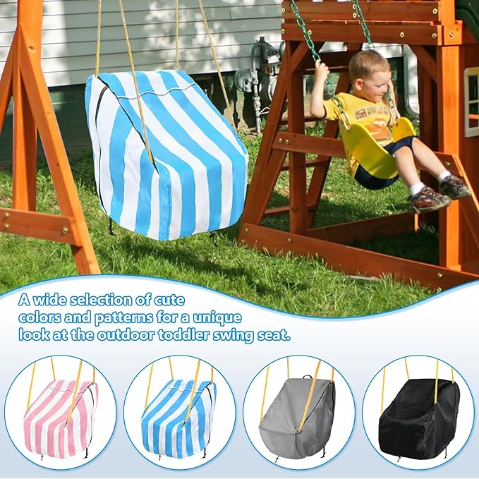 okcool Outdoor Toddler Swing Seat Cover for Little Tikes Baby Swing Seat,Outdoor Baby Swing Cover,A Wide Selection of Cute Colors and Patterns,Blue