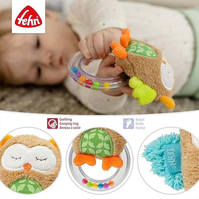 Fehn Sleeping Forest Collection Owl Rattle Ring