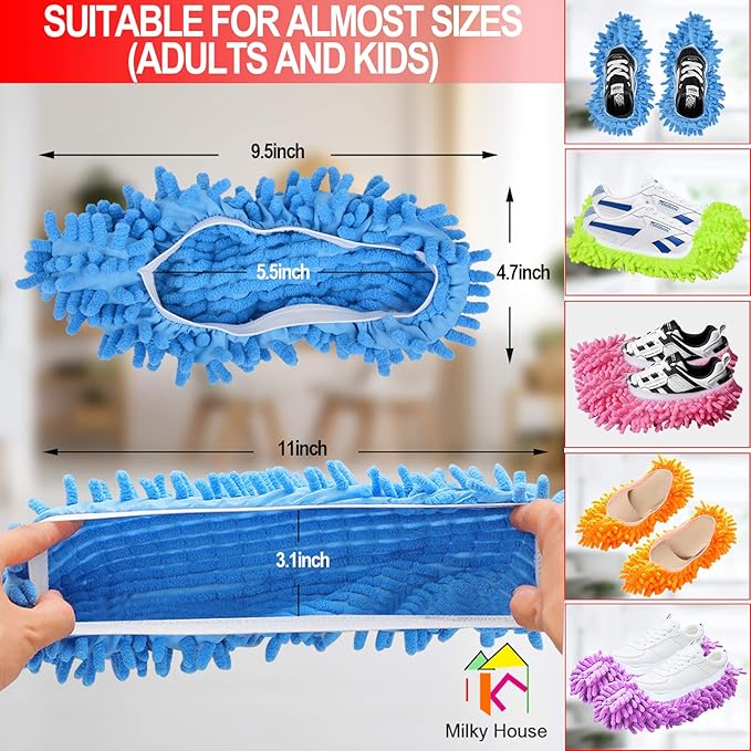 10 Pieces Microfiber Mop Slippers Shoes Cover Soft Washable Reusable Floor Polishing Dust Dirt Hair, Baby Healthcare and Grooming Kit, Baby Care Healthcare Kits for Girl, Baby Grooming Kit Newborn