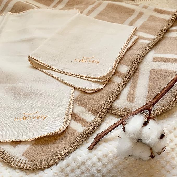 3-Pack 100% Natural Organic Cotton Gauze Washcloths Wipes Face Towels for Babies with Sensitive Delicate Skin, Soft Absorbent Premium Ultralight, 32cmx32cm/12.5" x12.5