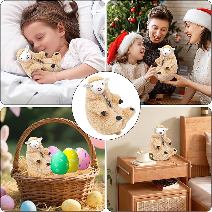 AGRIMONY Cute Shaved Sheep Stuffed Animals,Small Plushies Kawaii Lamb Plush Toys, Easter Valentines Mothers Day Birthday Christmas Funny Gifts Sheep Decor for Kids Girls Boys Teens Women